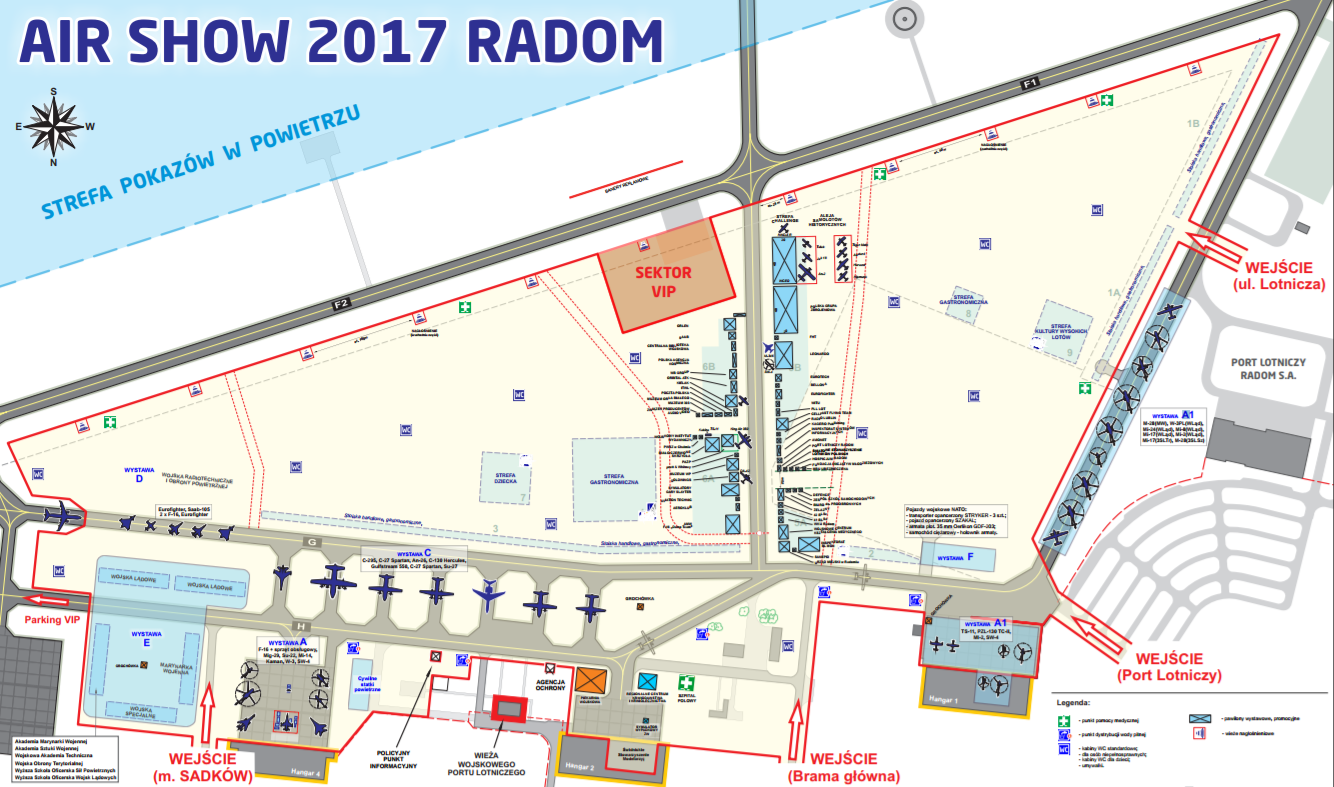 Mapka lotniska Radom International Airshow 2017